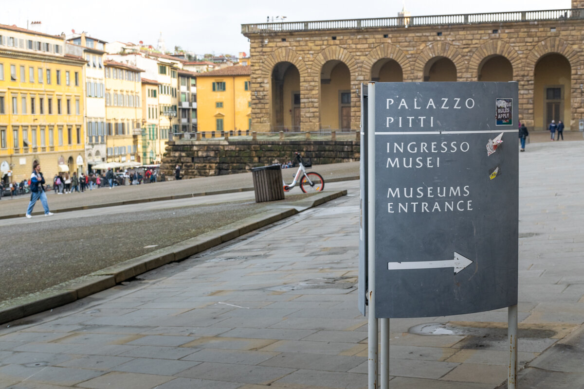 Accès au Palais Pitti de Florence