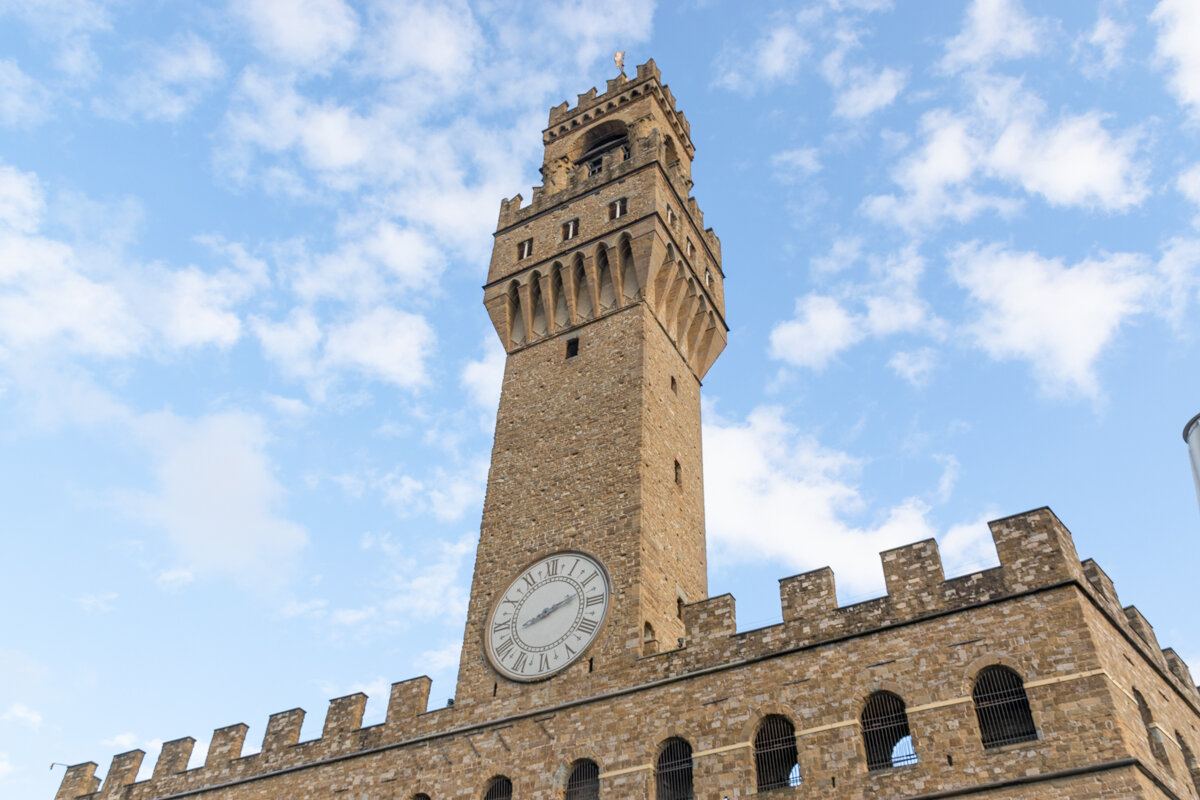 Façade du Palais Vecchio à l'extérieur