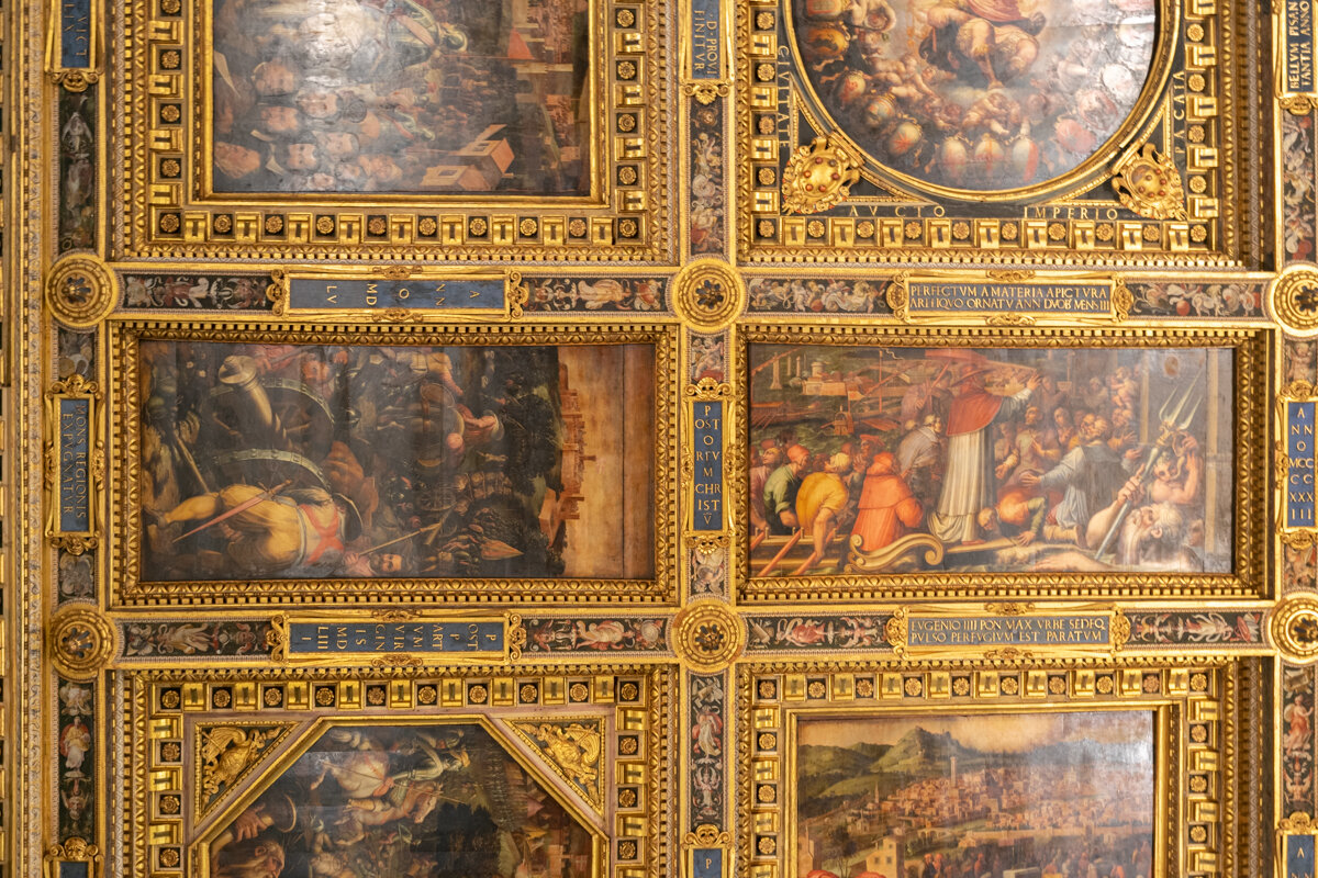 Plafond de la salle des Cinq cents dans le Palais Vecchio de Florence