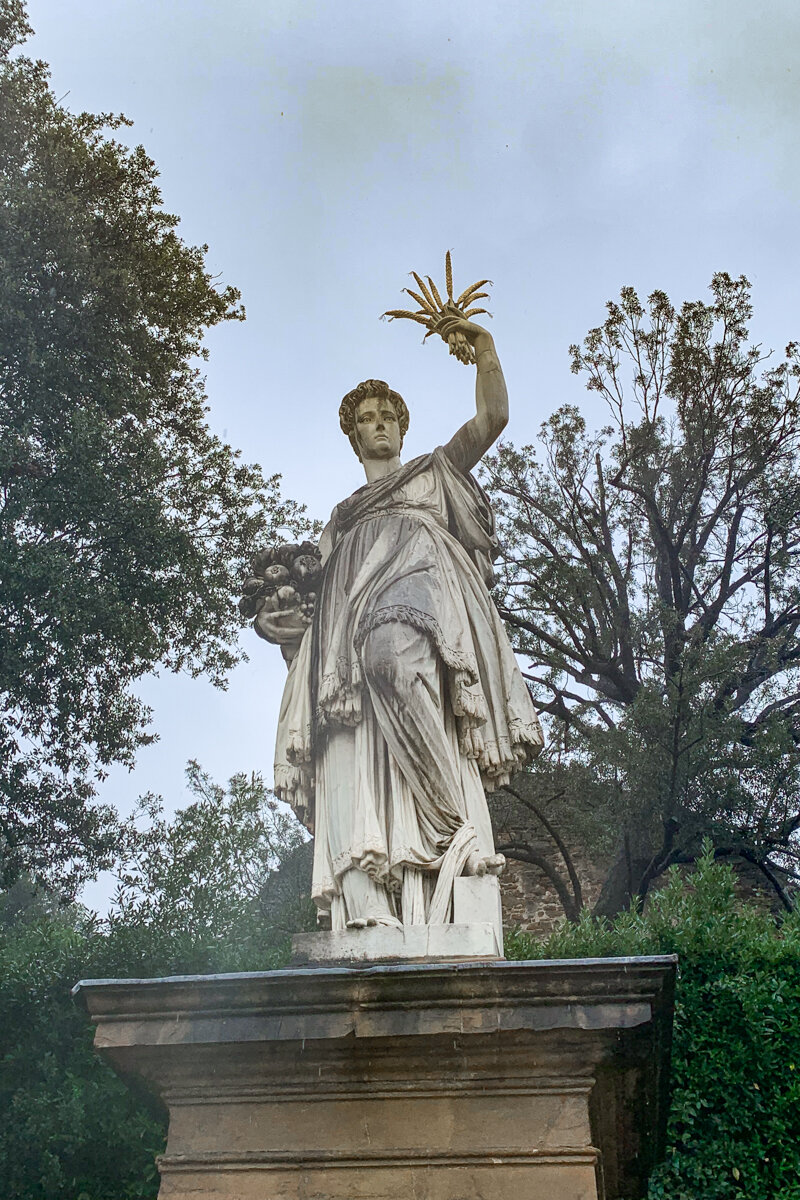 Statue dans le jardin Boboli à Florence