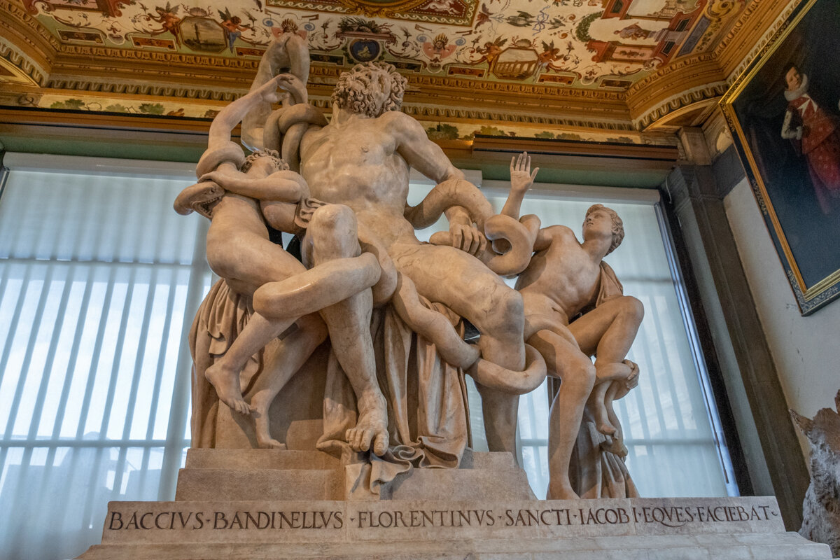 Statu Laocoon dans la galerie des Offices à Florence