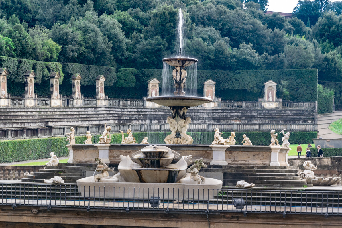Vue sur les jardins de Boboli depuis le palais Pitti
