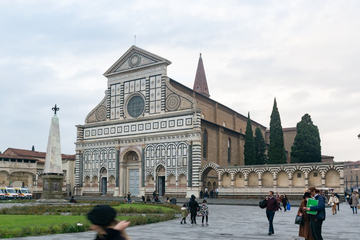 Façade de la basilique de Santa Maria Novella