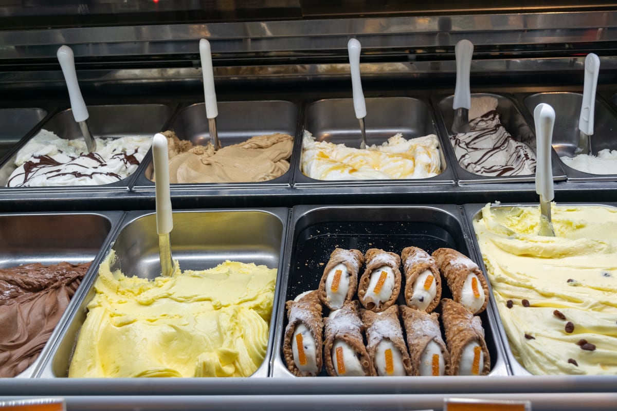 Stand et glaces du Marché Central de Florence