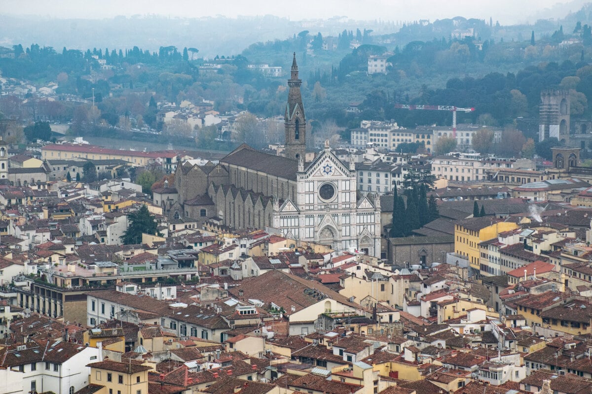 Vue sur Santa Croce depuis le Duomo de Florence